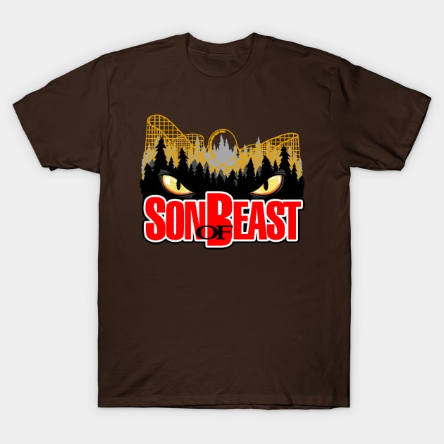 Kings Island Son of Beast Roller Coaster T-Shirt by carcinojen